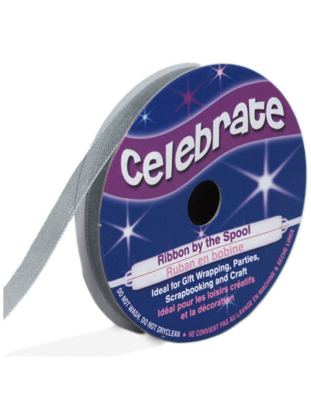Cinta de organza Celebrate plata - 6 mm x 8 m