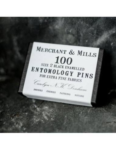 Caja de 100 alfileres ultra finos black Merchant & Mills