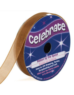 Cinta de organza Celebrate oro - 9 mm x 8 m