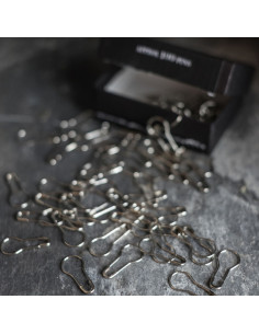 Caja de 100 imperdibles bulbo 21 mm plata Merchant & Mills