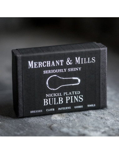 Caja de 100 imperdibles bulbo 21 mm plata Merchant & Mills