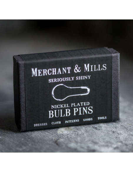 Caja de 100 imperdibles bulbo 21 mm plata Merchant & Mills