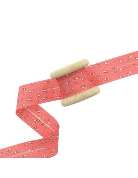 Sesgo estrellas 30 mm - Coral