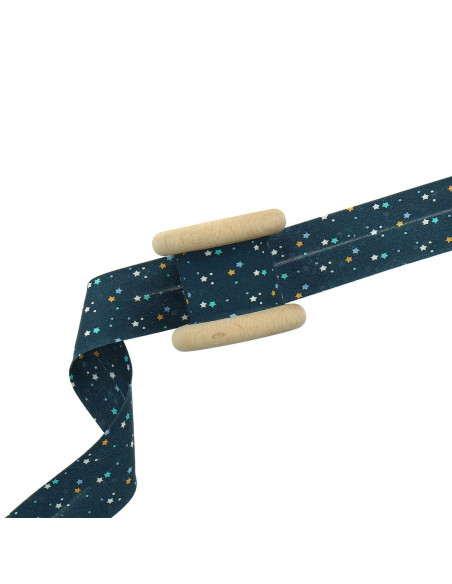 Sesgo estrellas 30 mm - Azul noche
