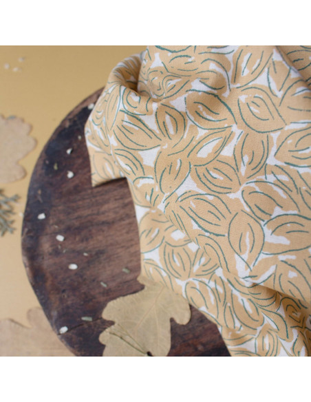Tejido de gasa de algodón Petal Mustard - Atelier Brunette