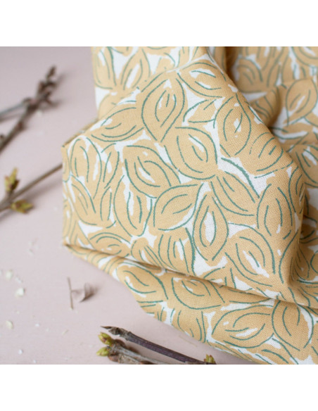 Tejido de gasa de algodón Petal Mustard - Atelier Brunette