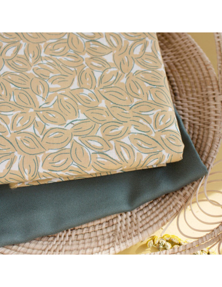 Tejido de gasa de algodón Petal Mustard - Atelier Brunette
