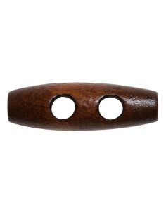 Juego de 6 botones de madera clara en forma de tronco de 30 mm 2