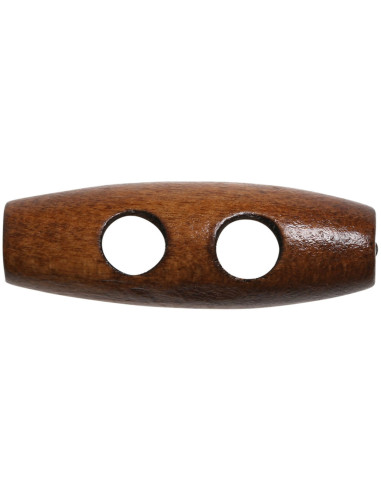 Juego de 6 botones de madera clara en forma de tronco de 35 mm