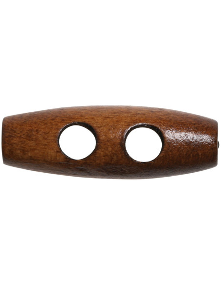 Juego de 6 botones de madera clara en forma de tronco de 35 mm