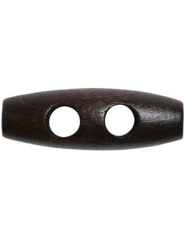 Juego de 6 botones de madera oscura tipo tronco de 35 mm