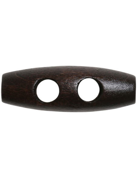 Juego de 6 botones de madera oscura tipo tronco de 35 mm