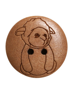 Juego de 8 botones de madera de 17 mm - Oveja 2