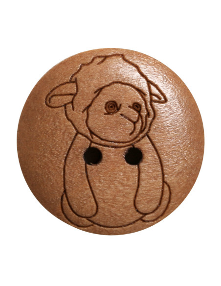 Juego de 8 botones de madera de 17 mm - Oveja