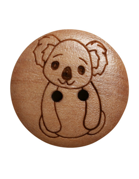 Juego de 8 botones de madera de 17 mm - Koala