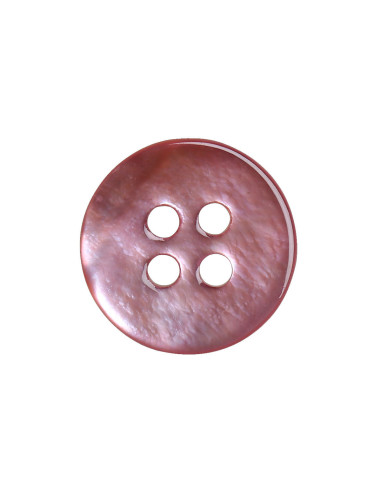 Juego de 8 botones de 4 agujeros de nácar de 12 mm - Rosa