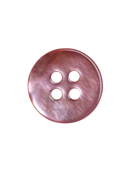 Juego de 8 botones de 4 agujeros de nácar de 12 mm - Rosa