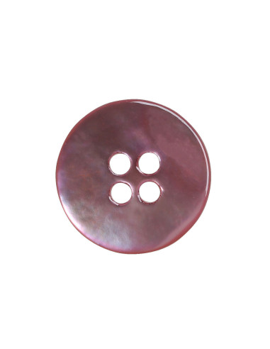 Juego de 8 botones de 4 agujeros de nácar de 15 mm - Rosa