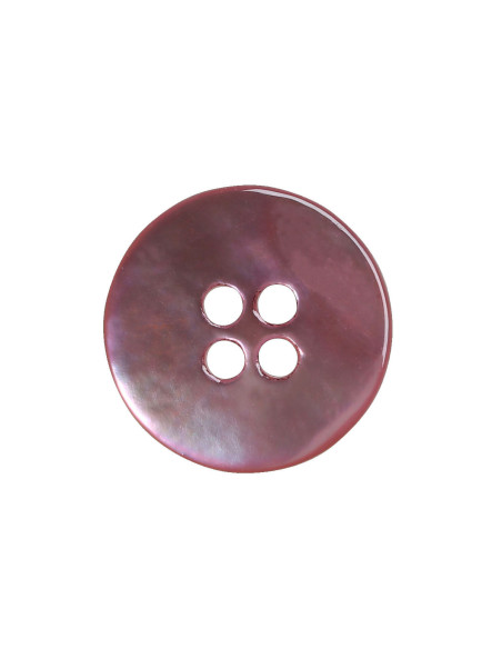 Juego de 8 botones de 4 agujeros de nácar de 15 mm - Rosa
