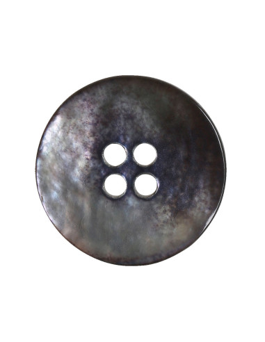 Juego de 8 botones de 4 agujeros de nácar de 18 mm - Negro