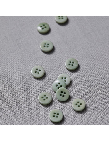 Botón de corozo plano - Verde menta