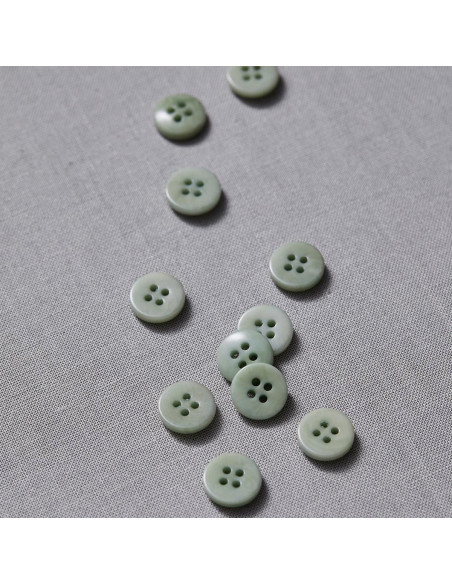 Botón de corozo plano - Verde menta
