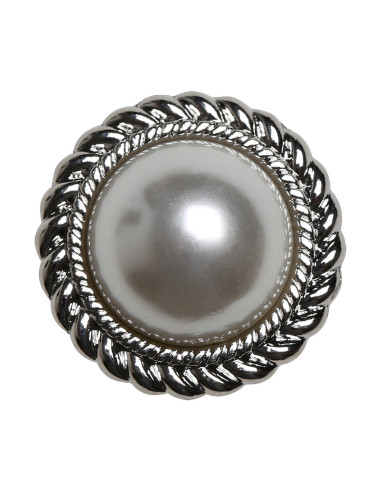 Juego de 4 botones Perla 21 mm - Plata