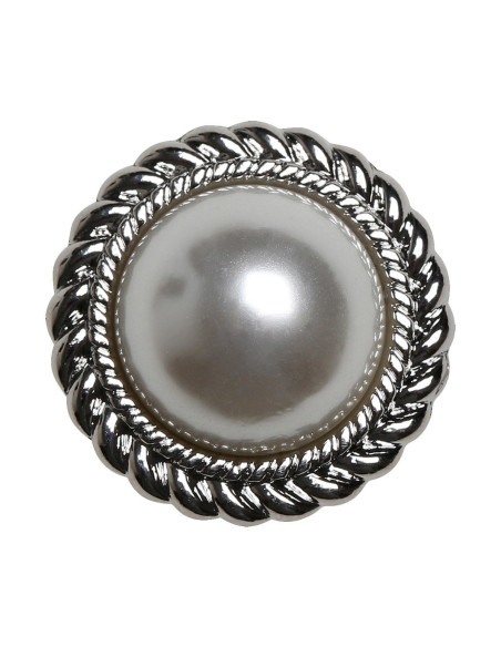 Juego de 4 botones Perla 21 mm - Plata