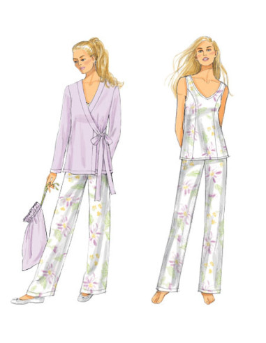 Patrón de vestido, blusa, camisa, pantalón y bolso - Butterick 5963