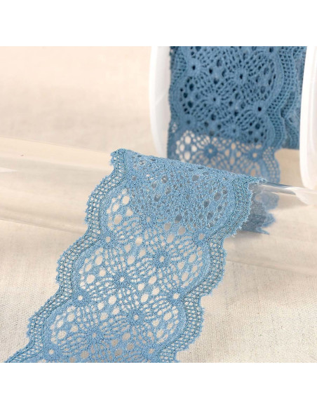 Encaje elástico entre dos - Azul lavanda