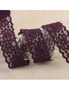 Encaje elástico Hellébore - Violeta