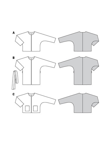 Patrón de chaqueta - Burda 6123