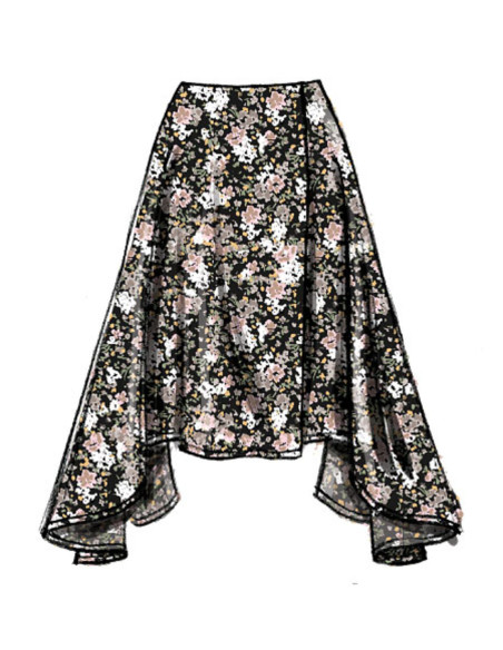Patrón de falda - Vogue 8956
