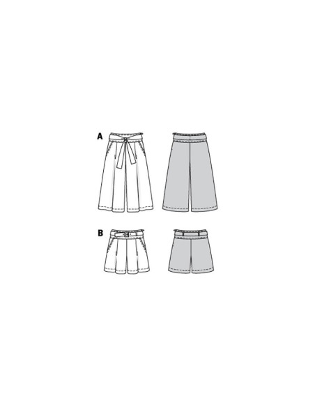Patrón de falda-pantalón - Burda 6138
