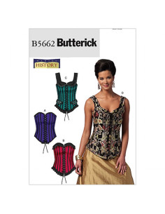 Patrón de corsés - Butterick B5662 34-36-38-40-42 (A5)