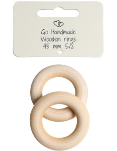 Anillos de madera para sonajeros y móviles de 45 mm