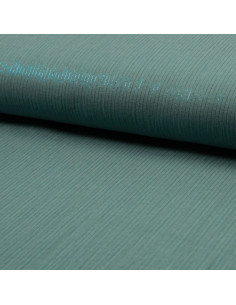 Tejido de doble gasa de algodón lurex - Verde grisáceo