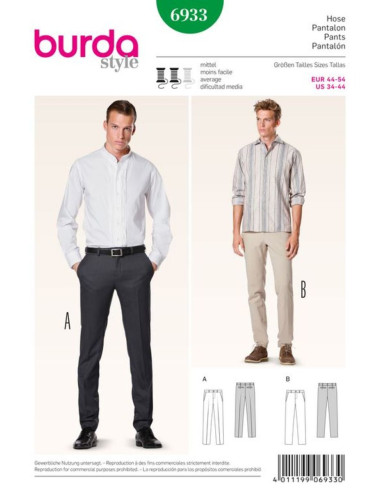Patrón de pantalón - Burda 6933