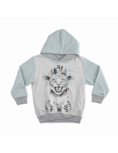 Panel de tela de sudadera ligera 40 cm x 50 cm - Cachorro de león indio rosa