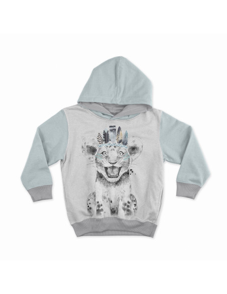 Panel de tela de sudadera ligera 40 cm x 50 cm - Cachorro de león indio rosa
