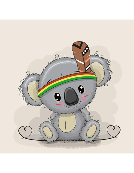 Panel de tela de sudadera ligera 40 cm x 50 cm - Koala indio