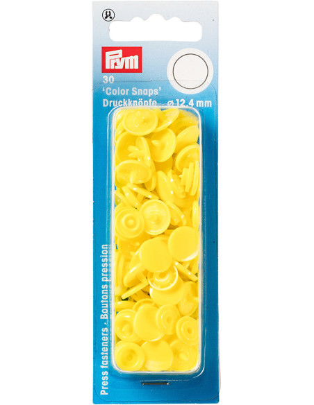 Juego de 30 botones a presión Color Snaps 12,4 mm - Amarillo claro