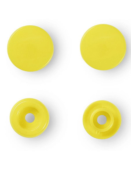Juego de 30 botones a presión Color Snaps 12,4 mm - Amarillo claro