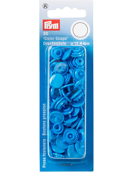 Juego de 30 botones a presión Color Snaps 12,4 mm - Azul