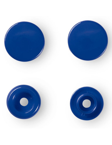 Juego de 30 botones a presión Color Snaps 12,4 mm - Azul real