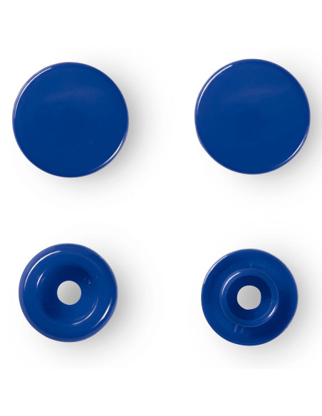 Juego de 30 botones a presión Color Snaps 12,4 mm - Azul real