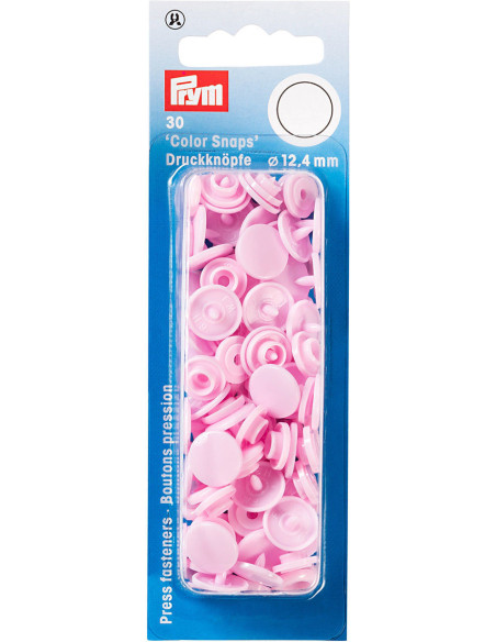 Juego de 30 botones a presión Color Snaps 12,4 mm - Rosa