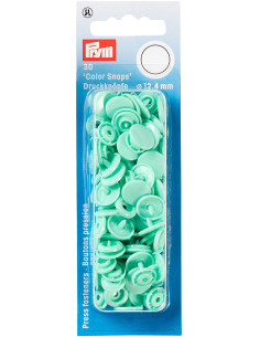 Juego de 30 botones a presión Color Snaps 12,4 mm - Menta
