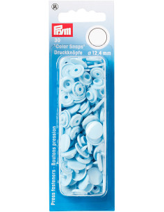 Juego de 30 botones a presión Color Snaps 12,4 mm - Azul claro