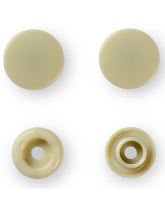 Juego de 30 botones a presión Color Snaps 12,4 mm - Beige 2